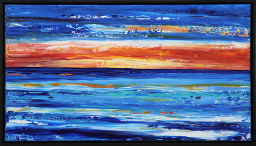 Balearic Sunset I (Torfbrücke) di Andreas Garbe, Pittura in vendita su Singulart