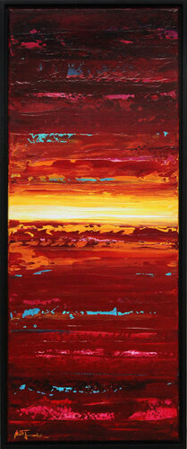 Abendklang XII (Papagayo Beach, Lanzarote, Sonnenuntergang) di Andreas Garbe, Pittura in vendita su Singulart