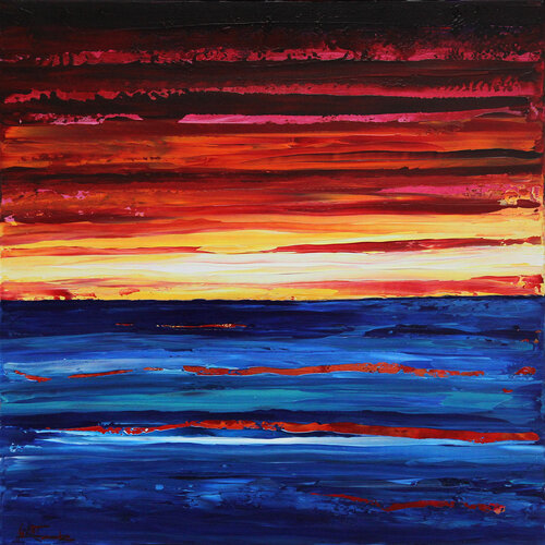 Und der Himmel war Pink IV di Andreas Garbe, Pittura in vendita su Singulart