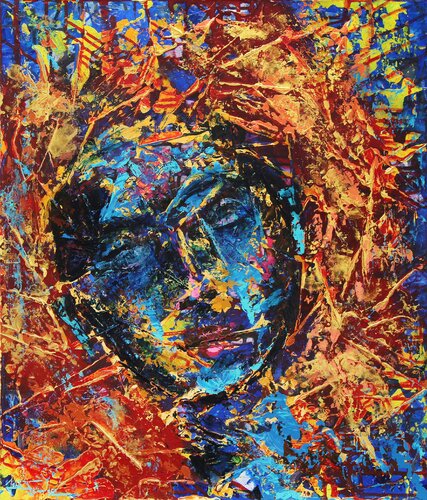 Sleeping Warrior Queen van Andreas Garbe, Schilderij te koop op Singulart