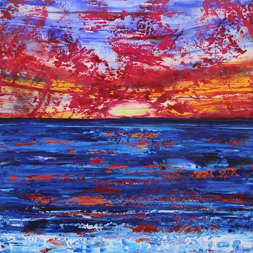 Australia: Eastcoast Sunset II von Andreas Garbe, Malerei kaufen auf Singulart