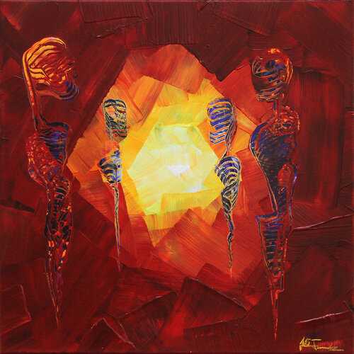 Familientreff II by Andreas Garbe, Painting for Sale on Singulart