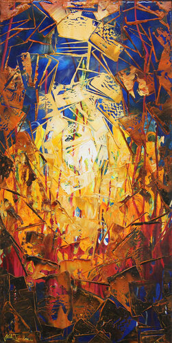 Pink Fire I by Andreas Garbe, Painting for Sale on Singulart