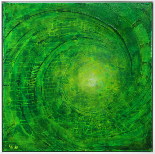 Akustisches Grün di Andreas Garbe, Pittura in vendita su Singulart