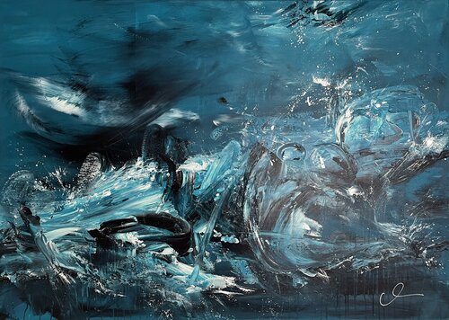 Immersione libera II / Freediving no. 2 van Maria Bevilacqua-Fischer, Schilderij te koop op Singulart