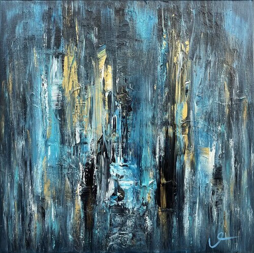 Luci di città II   /  City lights no. 2 di Maria Bevilacqua-Fischer, Pittura in vendita su Singulart