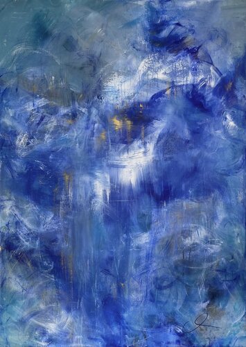 Le grand bleu van Maria Bevilacqua-Fischer, Schilderij te koop op Singulart