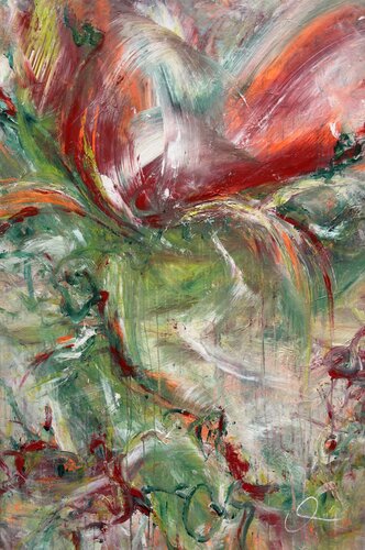 Bloom where you are planted  no. II par Maria Bevilacqua-Fischer, Peinture en vente sur Singulart