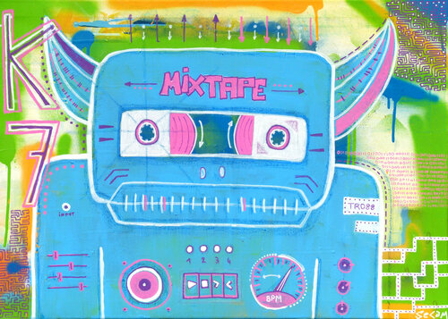 MIXTAPE von SeCam, Malerei kaufen auf Singulart
