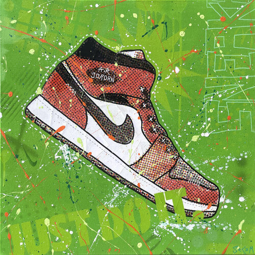 SNEAKER - GREEN di SeCam, Pittura in vendita su Singulart