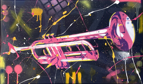 PINK TRUMPET von SeCam, Malerei kaufen auf Singulart