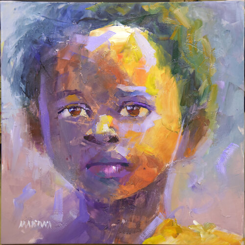 African Child 3 by Makiwa Mutomba (2023) Painting Oil on Canvas