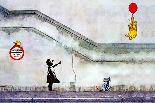 Banksy.. Interdit de faire la Gueule by Benny Arte, Digital for Sale on Singulart