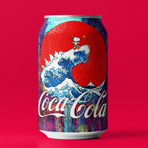 Snoopy : Coca cola Pop Art di Benny Arte, Stampa in vendita su Singulart
