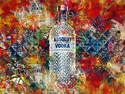 Absolut Vodka, Spider man vs Green Goblin von Benny Arte, Druck kaufen auf Singulart