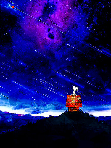 Snoopy : The Prettiest Star von Benny Arte, Druck kaufen auf Singulart