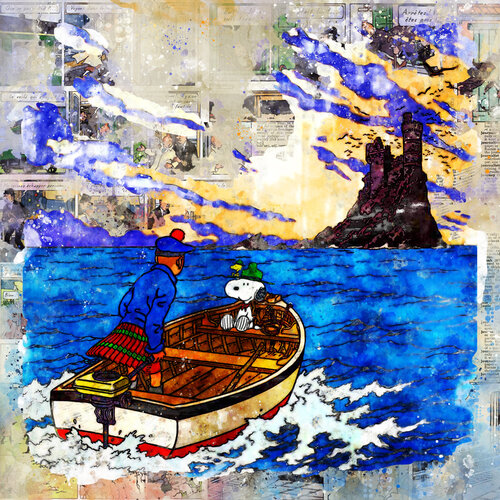Snoopy : L'Île Noire di Benny Arte, Stampa in vendita su Singulart