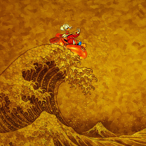 Oncle Picsou, La Traversée du Golden Crash von Benny Arte, Druck kaufen auf Singulart