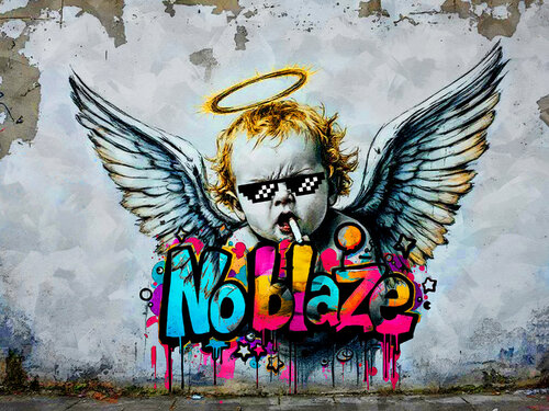 On fume pas au paradis von Benny Arte, Druck kaufen auf Singulart