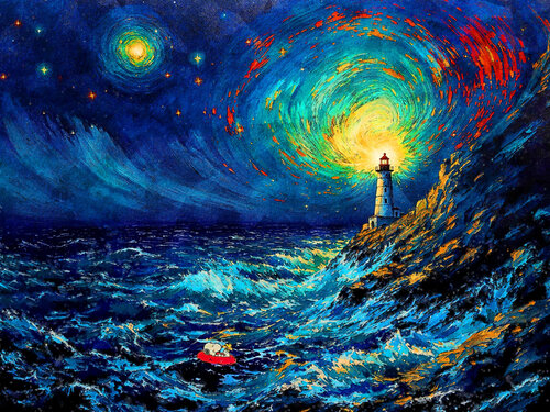 Snoopy,  Lueur Céleste du Veilleur des Mers by Benny Arte, Print for Sale on Singulart