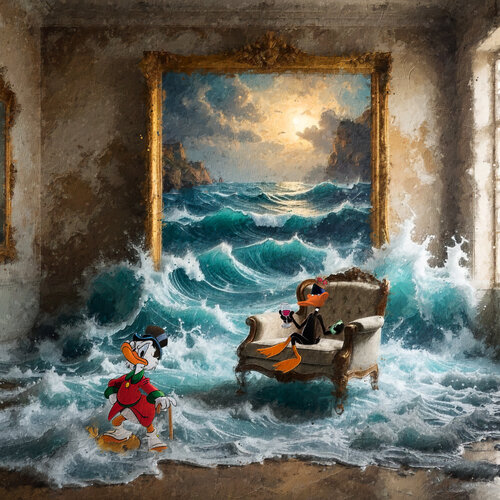 Daffy : Le Monde Peut Couler (On S’en Fout) von Benny Arte, Druck kaufen auf Singulart