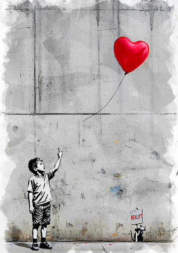 Banksy: Really ? von Benny Arte, Druck kaufen auf Singulart