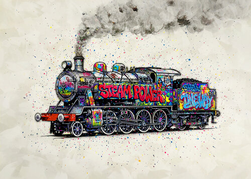 B-Boy Locomotive von Benny Arte, Druck kaufen auf Singulart