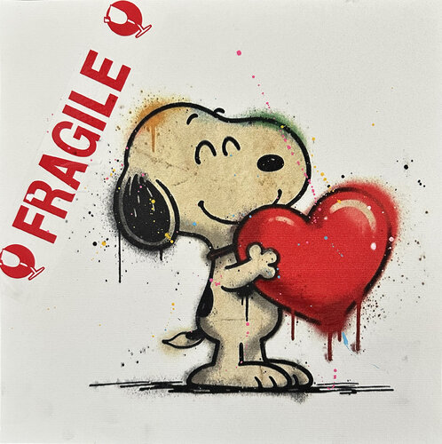 Snoopy, coeur fragile. van Benny Arte, Afdruk te koop op Singulart