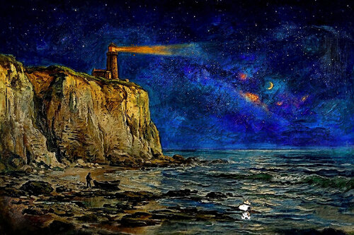 Nuit de Rêve sur la Côte de l'Oise von Benny Arte, Druck kaufen auf Singulart