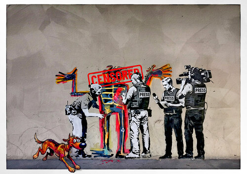 Rantanplan échappe à la censure von Benny Arte, Druck kaufen auf Singulart