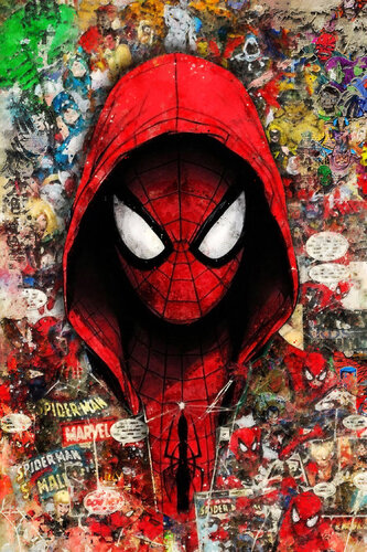 The Web-Slinger di Benny Arte, Stampa in vendita su Singulart