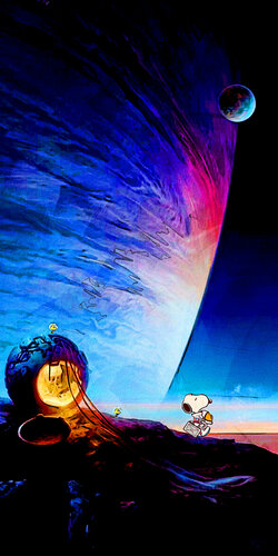 Spoutnik V !!! Snoopy di Benny Arte, Stampa in vendita su Singulart