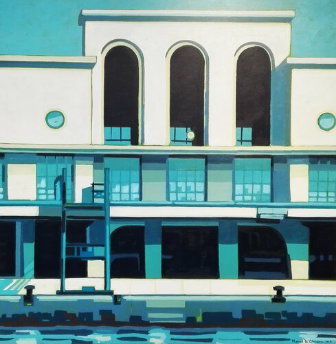 STAZIONE MARITTIMA van Manuel Di Chiara, Schilderij te koop op Singulart