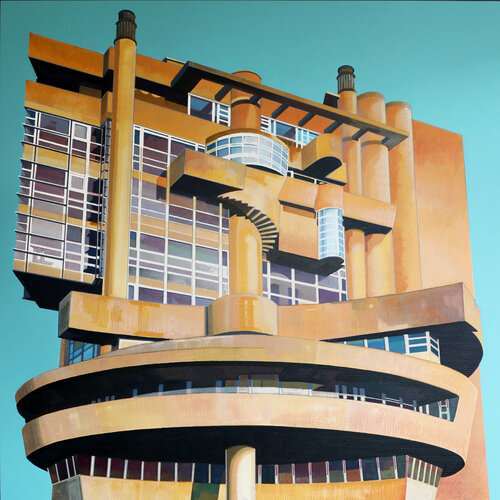 La Casa del Portuale /Napoli di Manuel Di Chiara, Pittura in vendita su Singulart