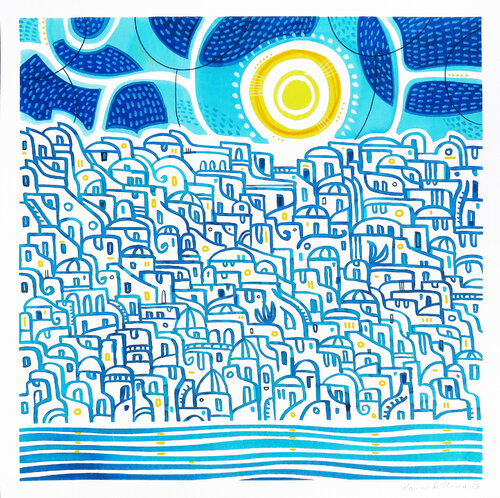 CIELO, CASE E MARE van Manuel Di Chiara, Werk op papier te koop op Singulart