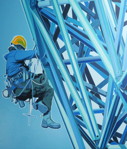 URBAN CLIMBER van Manuel Di Chiara, Schilderij te koop op Singulart