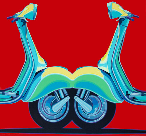DOUBLE VESPA van Manuel Di Chiara, Schilderij te koop op Singulart