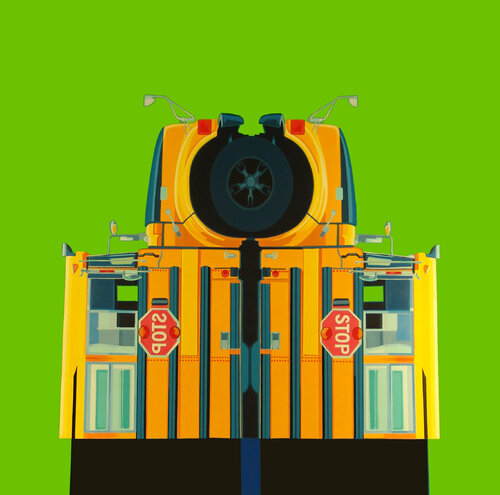 DOUBLE SCHOOL BUS van Manuel Di Chiara, Schilderij te koop op Singulart