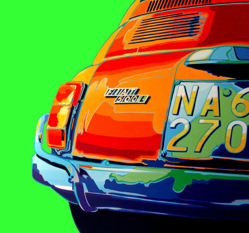 FIAT 500 van Manuel Di Chiara, Schilderij te koop op Singulart