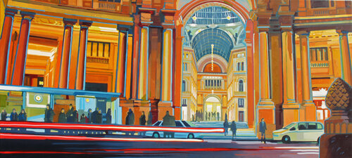 Galleria umberto I van Manuel Di Chiara, Schilderij te koop op Singulart