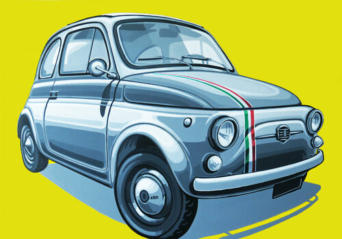LA CINQUECENTO /TRICOLORE van Manuel Di Chiara, Schilderij te koop op Singulart