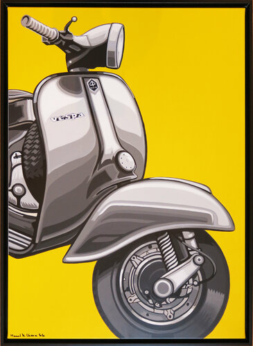 Vespa con casco van Manuel Di Chiara, Schilderij te koop op Singulart