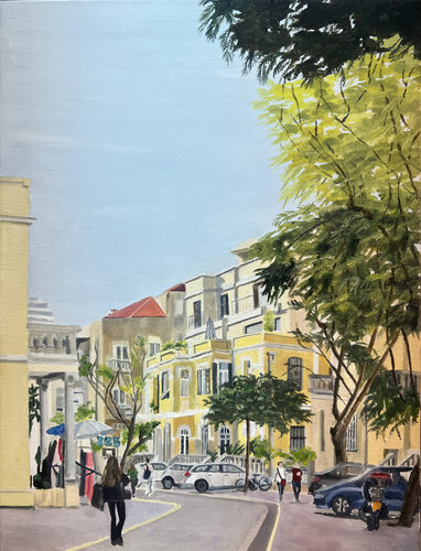 Nahalat Binyaming street, Tel Aviv 2025 by Zohar Flax, Painting for Sale on Singulart