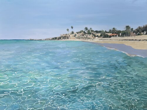 Achziv  Beach van Zohar Flax, Schilderij te koop op Singulart