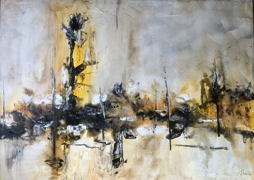 Jaune abstrait by Karl Blanchet, 회화 for Sale on Singulart