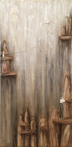 Les équilibristes di Natacha Gillot, Pittura in vendita su Singulart