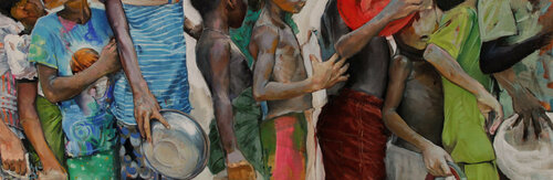 line up #3 by boris garanger, Painting for Sale on Singulart