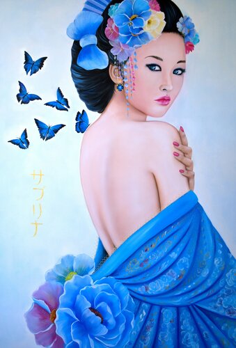 Blue Girl by Sabrina Golin, Painting for Sale on Singulart