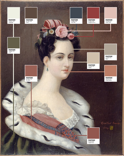 Portrait de femme Theophile Gautier Color Match van SiG Martin Sigwald, Afdruk te koop op Singulart