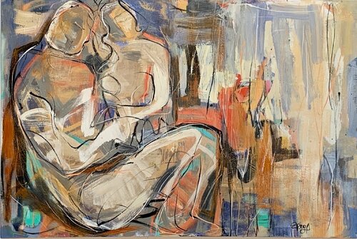 L'Amour Sans Frontière di Mona Berga, Pittura in vendita su Singulart